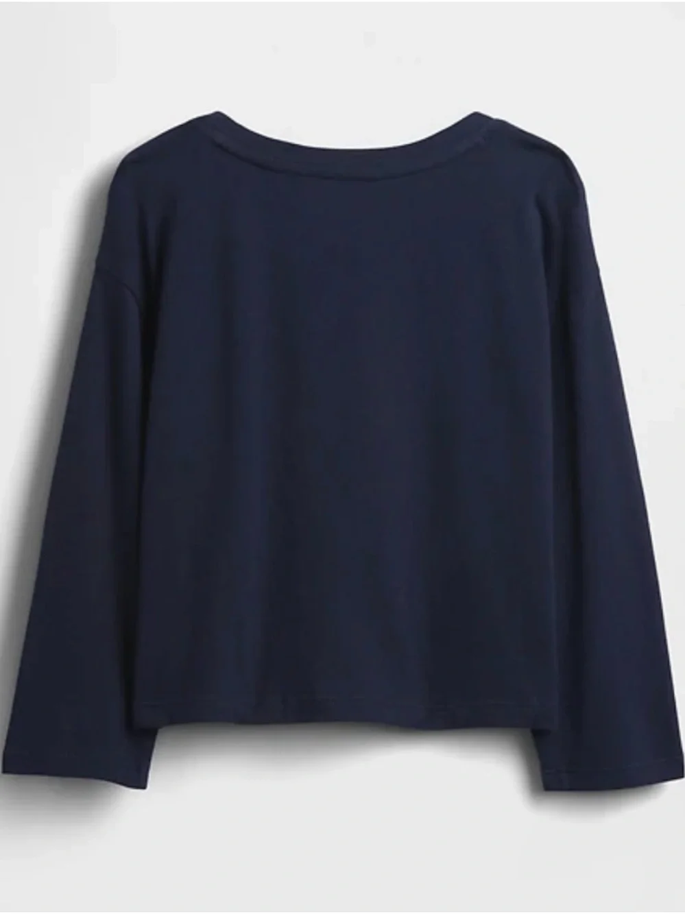 GAP Navy Long-Sleeve Tee with Pink Floral Apple